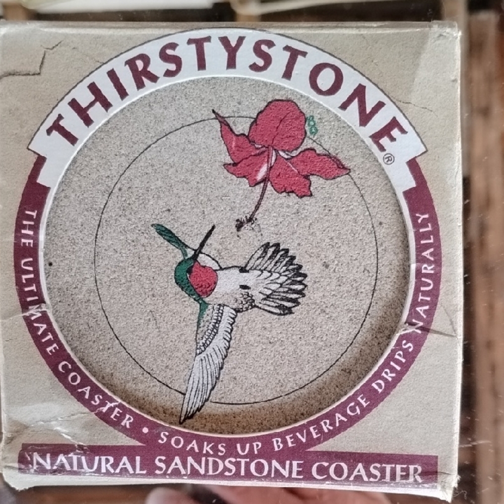 Thirstystone Natural Sandstone Coaster Set(4) -NEW